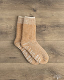 RoToTo Shaggy Pile Double-Faced Room Socks - Tan