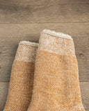 RoToTo Shaggy Pile Double-Faced Room Socks - Tan