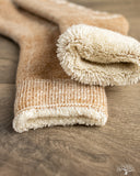 RoToTo Shaggy Pile Double-Faced Room Socks - Tan