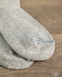 RoToTo Silk/Cotton Double Face Crew Socks - Olive/Gray