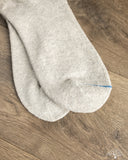 RoToTo Silk/Cotton Double Face Crew Socks - Red/Light Gray