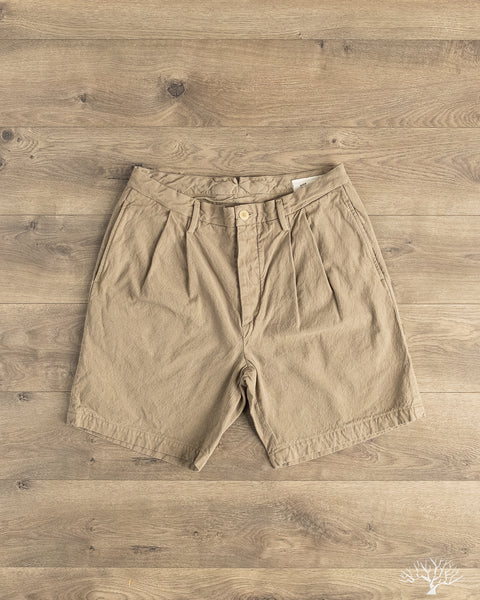 パンツ Sunsea shrinkage cotton shorts 2 Seuvas - 10oz Canvas 2-Tuck Shorts - Coffee – Withered Fig