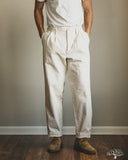 Seuvas - 10oz Canvas 2-Tuck Trousers (Long) - Natural