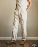 Seuvas - 10oz Canvas 2-Tuck Trousers (Long) - Natural