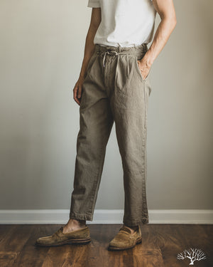 Seuvas - 10oz Canvas Tapered 2-Tuck Pants (Regular) - Coffee