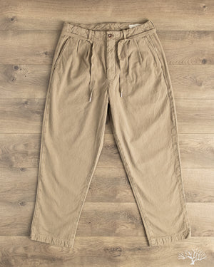 Seuvas - 10oz Canvas Tapered 2-Tuck Pants (Regular) - Coffee