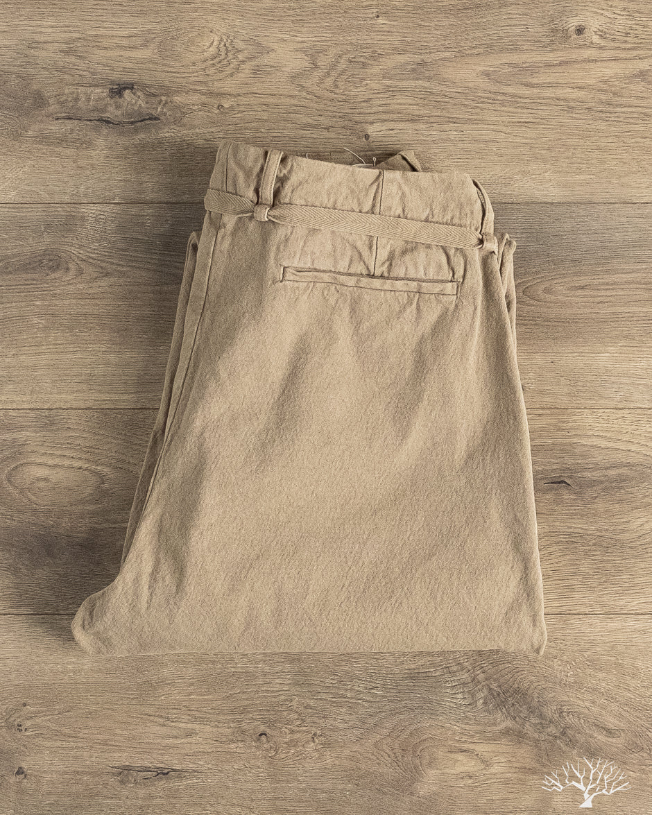Seuvas - 10oz Canvas Tapered 2-Tuck Pants (Regular) - Coffee