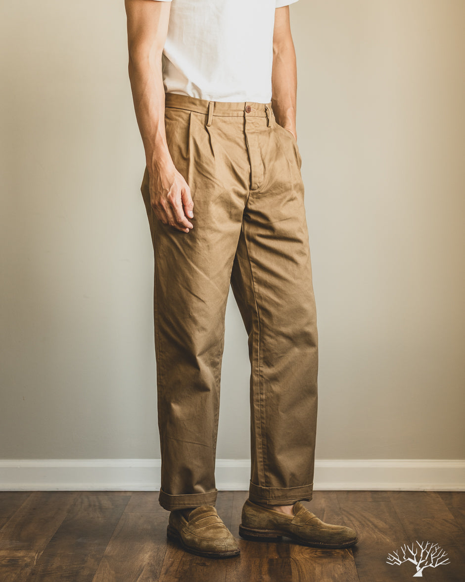 TTT_MSW 25aw Chino slacks（BEIGE） M TTTMSW 24AW 2tuck chino pants