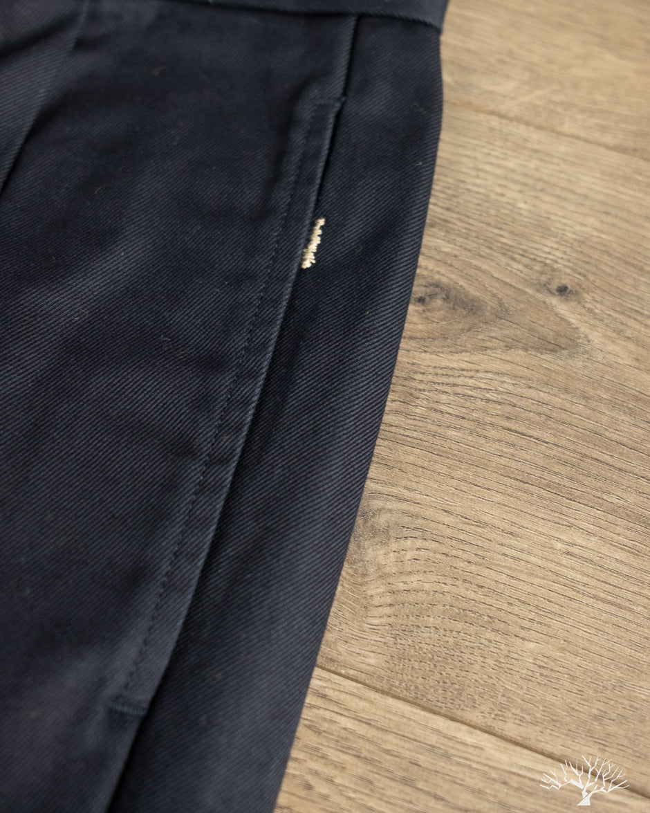 Seuvas - Chino 2-Tuck Trousers - Navy – Withered Fig