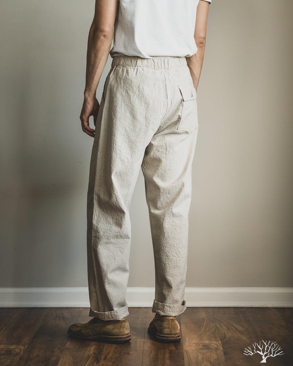 Seuvas - Linen Cotton Relaxed Pants - Natural – Withered Fig