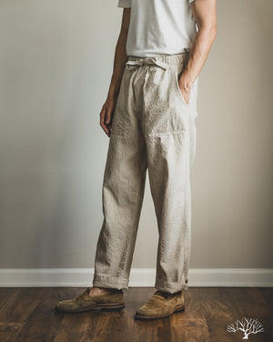 Seuvas - Linen Cotton Relaxed Pants - Natural – Withered Fig