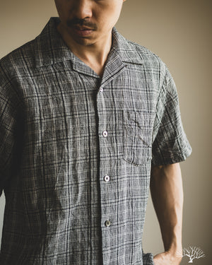 清静シャツバレー Seuvas - Linen Open Collar Shirt - Gray – Withered Fig