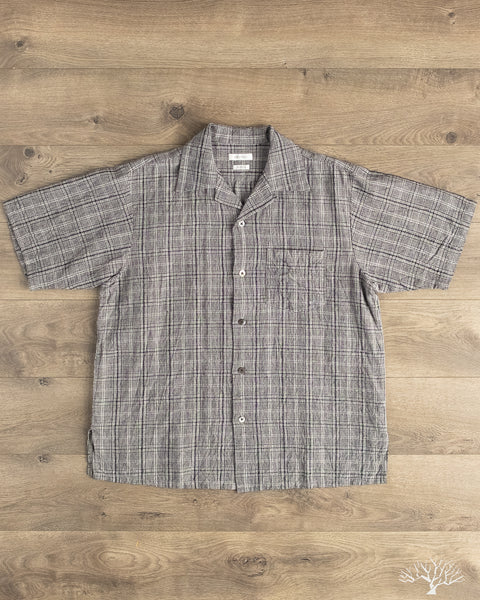 Seuvas - Linen Open Collar Shirt - Gray – Withered Fig