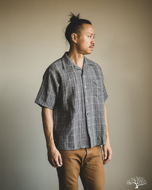 清静シャツバレー Seuvas - Linen Open Collar Shirt - Gray – Withered Fig