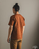 Studio D'Artisan 8198 Amami-Mud Dyed Loopwheel T-Shirt - Brown