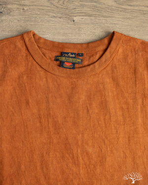 Studio d'Artisan 8198 Amami-Mud Dyed Loopwheel T-Shirt - Brown