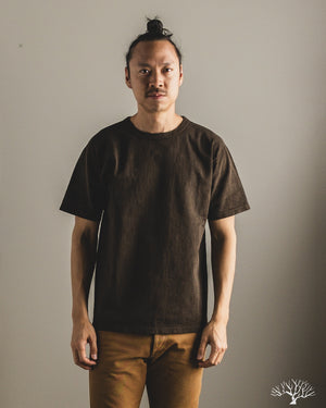 Studio d'Artisan 8198 Amami-Mud Dyed Loopwheel T-Shirt - Dark