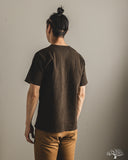 Studio D'Artisan 8198 Amami-Mud Dyed Loopwheel T-Shirt - Dark Brown