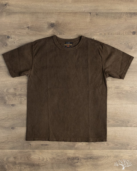 Studio d'Artisan 8198 Amami-Mud Dyed Loopwheel T-Shirt - Dark
