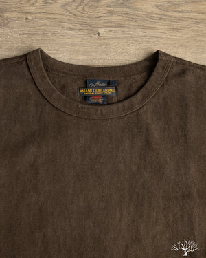 Studio d'Artisan 8198 Amami-Mud Dyed Loopwheel T-Shirt - Dark