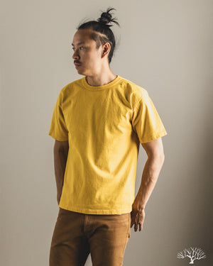WHIZ LIMITED ROUND TEE 25ss イエロー Studio d'Artisan - 9913 Loopwheel T-Shirt - Yellow – Withered Fig