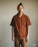 Studio D'Artisan Amami-Mud Dyed Open-Collar Shirt - Brown