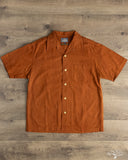 Studio D'Artisan Amami-Mud Dyed Open-Collar Shirt - Brown