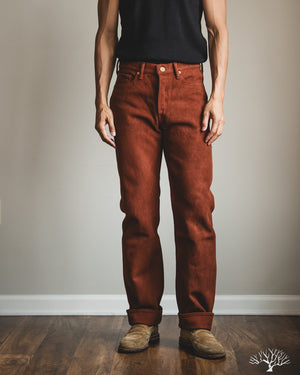 STONE  ダークブラウン ストレートデニム Studio d'Artisan - Amami-Mud Dyed Sashiko Pants - Brown – Withered Fig
