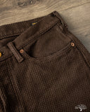 Studio D'Artisan Amami-Mud Dyed Sashiko Pants - Dark Brown