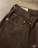 Studio D'Artisan Amami-Mud Dyed Sashiko Pants - Dark Brown