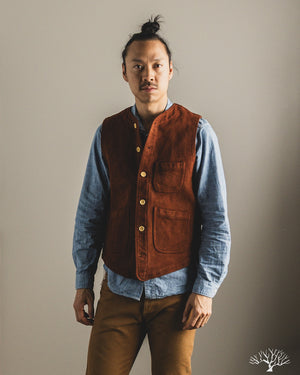Studio D'Artisan - Amami Mud-Dyed Sashiko Vest - Brown – Withered Fig