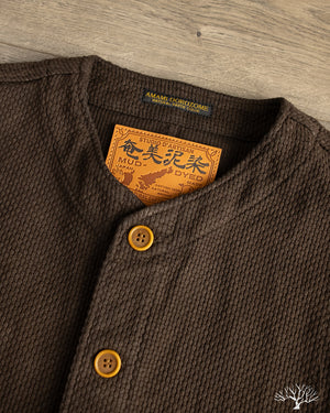 Studio D'Artisan - Amami Mud-Dyed Sashiko Vest - Dark Brown