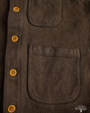Studio D'Artisan Amami Mud-Dyed Sashiko Vest - Dark Brown