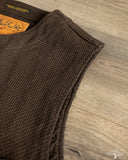 Studio D'Artisan Amami Mud-Dyed Sashiko Vest - Dark Brown