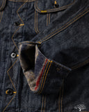 Studio d' Artisan Blanket-Lined Denim Jacket