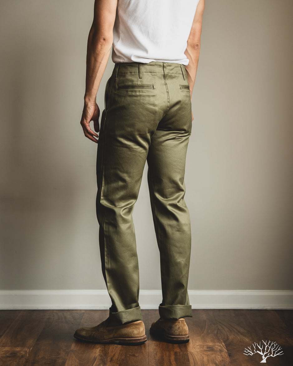 Studio D'Artisan - Chino Trousers - Army Green – Withered Fig