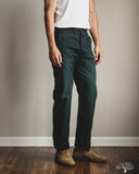 Studio D'Artisan Green Chino Trousers - Indigo Overdyed