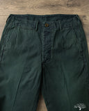 Studio D'Artisan Green Chino Trousers - Indigo Overdyed