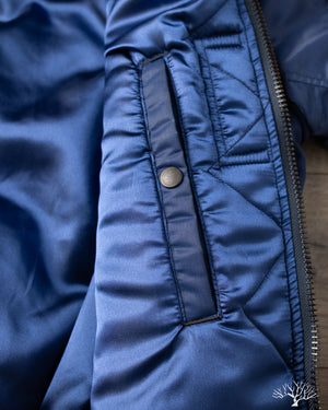 Studio d'Artisan - Indigo MA-1 Flight Jacket – Withered Fig Studio d'Artisan - Indigo MA-1 Flight Jacket – Withered Fig