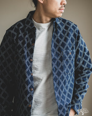 Studio d'Artisan - Indigo Sashiko Work Shirt – Withered Fig