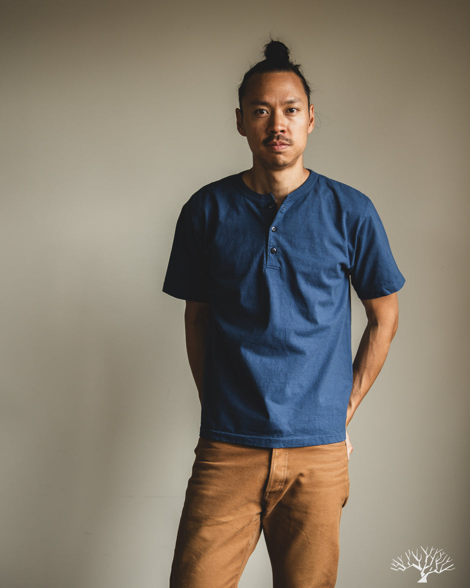 Studio d'Artisan - Ishikawadai Tubular Jersey Henley T-Shirt