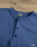 Studio D'Artisan Ishikawadai Tubular Jersey Henley T-Shirt - Navy