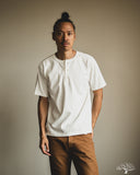 Studio D'Artisan Ishikawadai Tubular Jersey Henley T-Shirt - White
