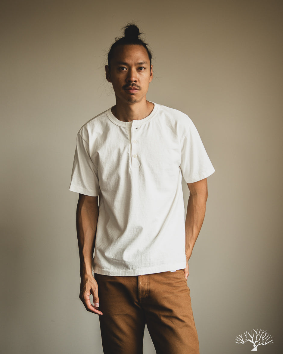 Studio d'Artisan - Ishikawadai Tubular Jersey Henley T-Shirt