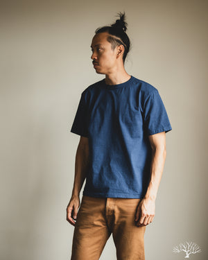 Studio d'Artisan - Ishikawadai Tubular Jersey T-Shirt - Navy