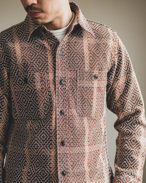 Studio d'Artisan - Kakishibu Noragi Sashiko Work Shirt – Withered Fig