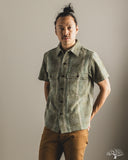 Studio D'Artisan Noragi Sashiko Short-Sleeve Work Shirt - Army