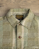 Studio D'Artisan Noragi Sashiko Short-Sleeve Work Shirt - Army