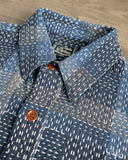 Studio D'Artisan Noragi Sashiko Short-Sleeve Work Shirt - Blue
