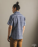 Studio D'Artisan Noragi Sashiko Short-Sleeve Work Shirt - Indigo